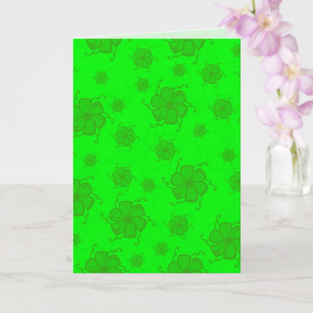 Cartão em Branco Monocromático FTF 5x7 em Verde (Orquídea)