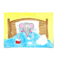 Em breve, o rato Missy está doente na cama