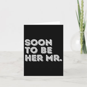 Cartão Em Breve Ser Ela Sr. Futuro Groom Marido Noivo Fia