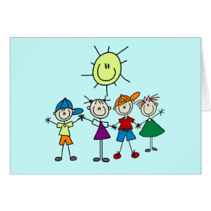 Cartão Em conjunto a figura da vara caçoa o camiseta e os