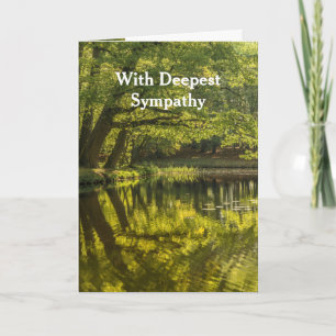 Cartão Em Deepest Sympathy Forest Lake Wilderness