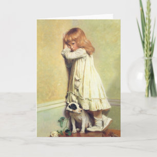 Cartão Em desgraça por Charles Burton Barber, Vintage Art