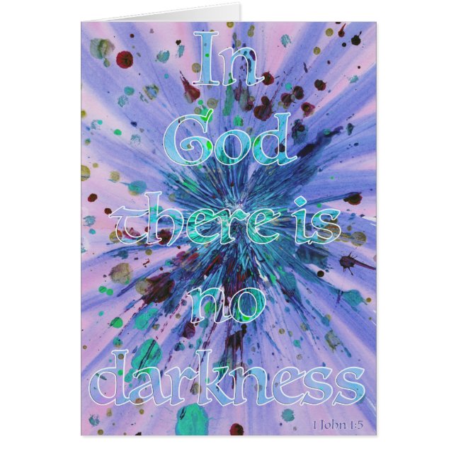 Cartão Em Deus, Bíblia cristã, citação de arte (Frente)