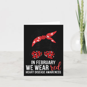Cartão Em Fevereiro Usamos Vermelho Chd Conscientização D