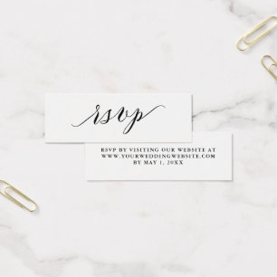 Cartão em linha Wedding da tipografia RSVP do