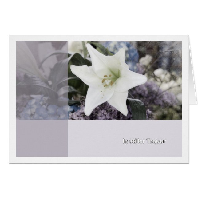 Cartão Em luto silencioso (Frente Horizontal)