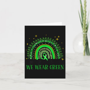 Cartão Em maio Vestimos Green Boho Rainbow Mental Health