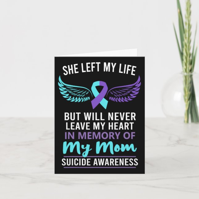 Cartão Em Memória Da Mamãe Prevenção à Conscientização do (Frente)