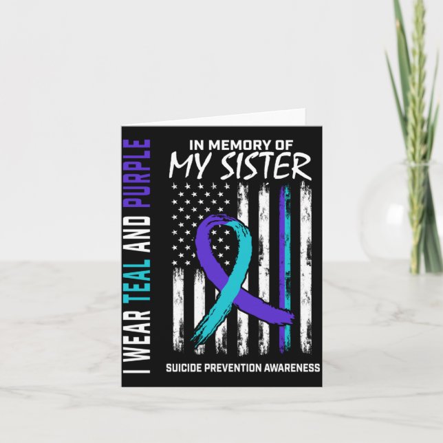 Cartão Em Memória Da Prevenção Da Conscientização Sobre S (Frente)