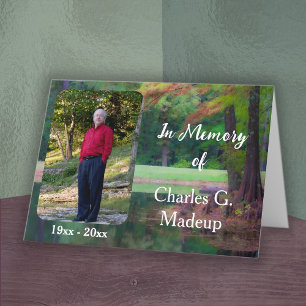 Cartão Em Memória de Boletim de Serviço Funerário