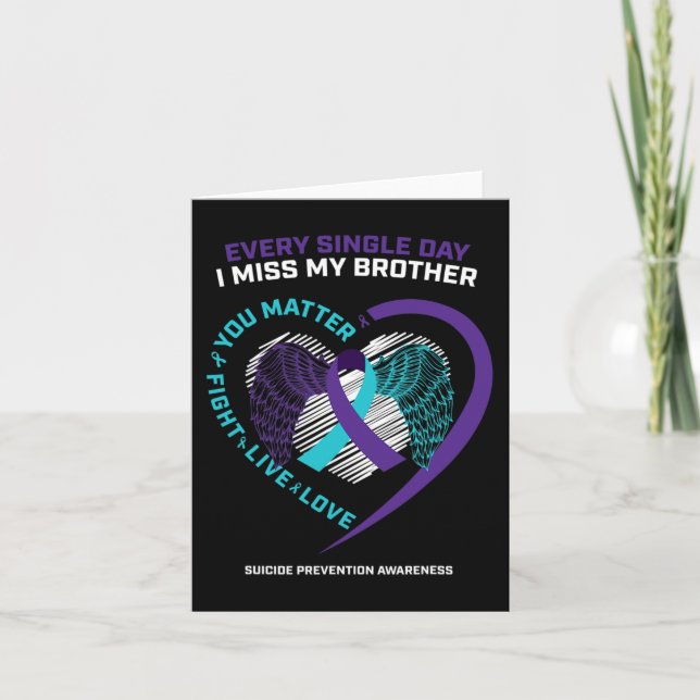 Cartão Em Memória de Eu Sinto Saudade do Meu Irmão Preven (Frente)