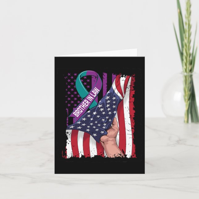 Cartão Em Memória do Cunhado Conscientização sobre Suicíd (Frente)