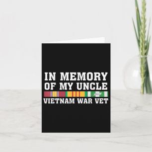 Cartão Em Memória do Meu Tio Veterano do Vietnã Combate F