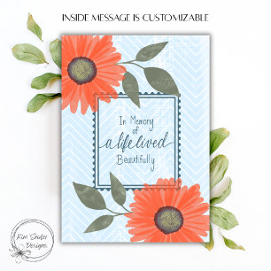 Cartão "Em Memória" Simpatia Floral