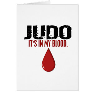 Cartão Em meu JUDO do sangue