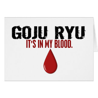Cartão Em meu sangue GOJU RYU