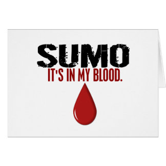 Cartão Em meu SUMO do sangue
