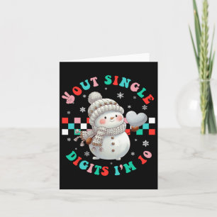 Cartão Em Meus Dois Dígitos Era Ano 10º Aniversário Sno