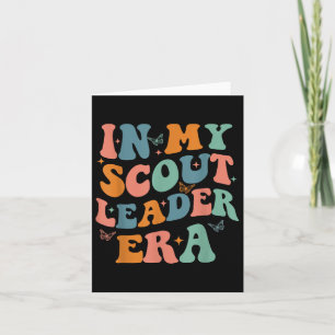 Cartão Em Minha Escrivatura, Era Groovy Retro Troop Scout