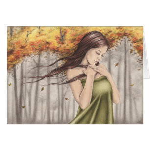 Cartão em mudança do outono das estações