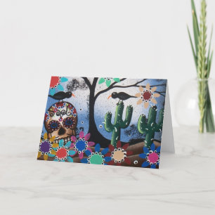 Cartão Em o dia do inoperante, mexicano, crânio de Lori