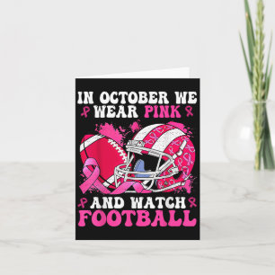 Cartão Em Outubro Nós Usamos Futebol Rosa Câncer de Mama