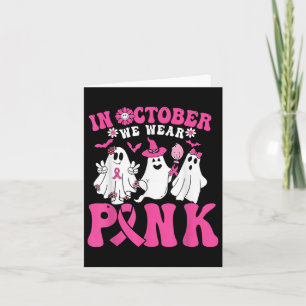 Cartão Em Outubro Usamos Rosa Conscientização do Câncer d