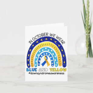 Cartão Em Outubro Vestimos A Síndrome A Azul E Amarelo