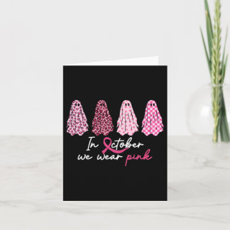 Cartão Em outubro Vestimos Camisas De Cancer Rosa Mulhere