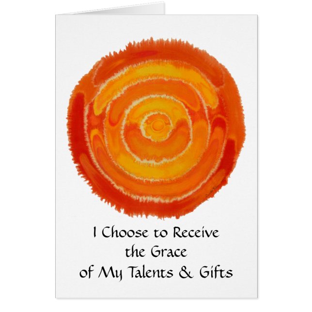 Cartão Em segundo Chakra- #1 - faculdade criadora (Frente)