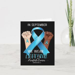 Cartão Em setembro Vestimos O Cancer Da Próstata Azul Cla