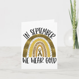 Cartão Em setembro Vestimos o Cancer Dourado da Infância 