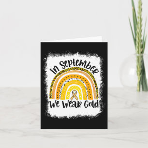 Cartão Em setembro Vestimos o Cancer Dourado da Infância