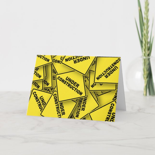 Cartão Em Sinais De Construção (Frente)