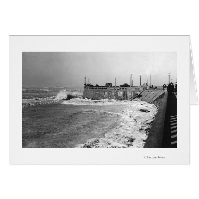 Cartão Em terra firme, Oregon Sou Wester Wave e Turnround (Frente Horizontal)