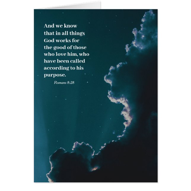 Cartão Em Todas As Coisas, Cristão Inspirador (Frente)