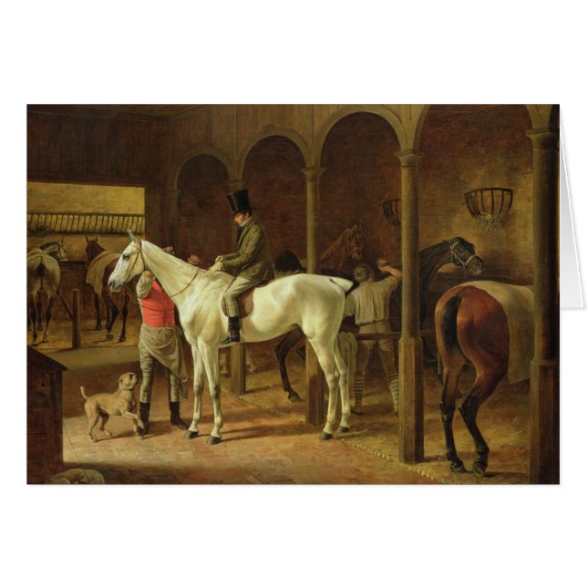 Cartão Em um estábulo (Frente Horizontal)