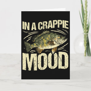 Cartão Em Um Humor Crappie Engraçado Pesca Retro