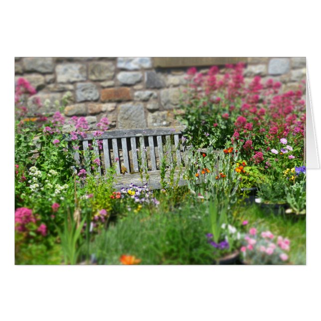 Cartão Em um jardim inglês (Frente Horizontal)