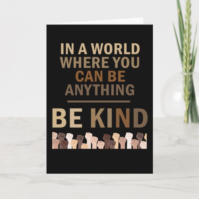 Cartão Em Um Mundo Onde Você Pode Ser Qualquer Coisa (Frente)
