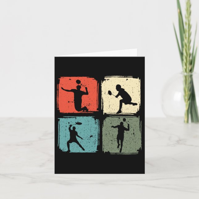 Cartão Embalagem Do Jogador De Badminton (Frente)