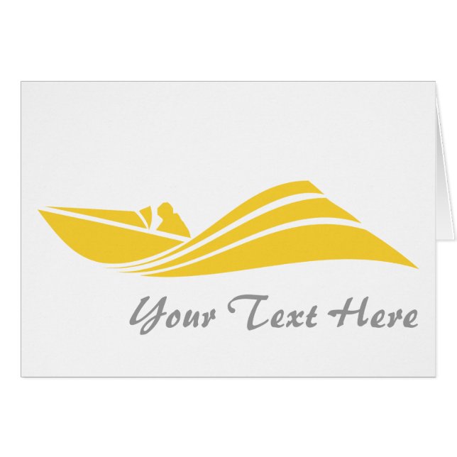 Cartão Embarcação de velocidade âmbar amarela (Frente horizontal)