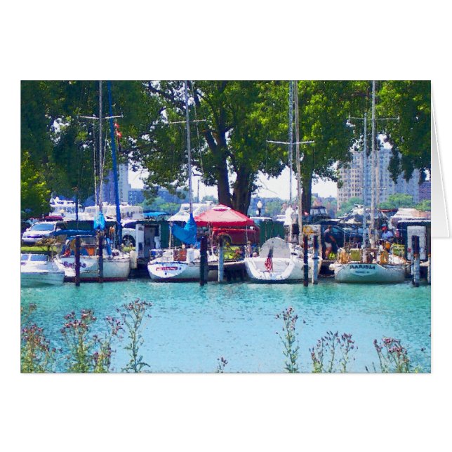 Cartão Embarcações De Navegação Em Boca (Frente Horizontal)