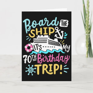 Cartão Embarque No Navio É Minha Viagem De Aniversário De