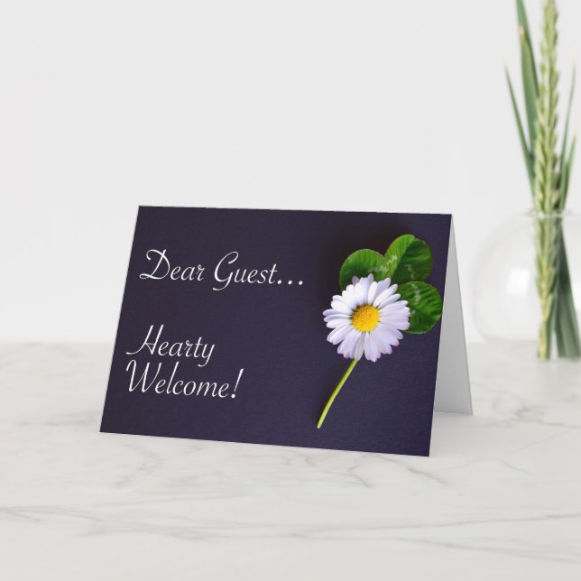 Cartão Embassy Welcome Guest Flower Card (Frente)