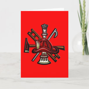 Cartão Emblem do Serviço de Bombeiros e Salvamento