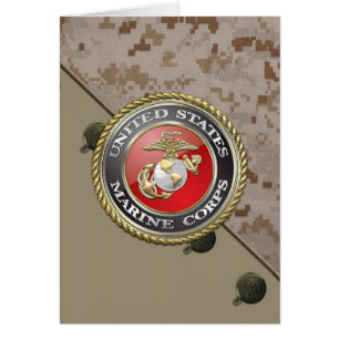 Cartão Emblem e uniforme do USMC [3D]