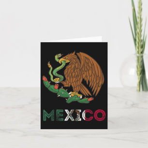 Cartão Emblema da Águia do México Bandeira Mexicana Orgul