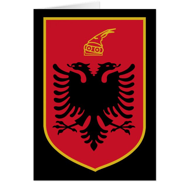 Cartão emblema da albânia (Frente)