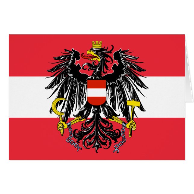 Cartão emblema da áustria (Frente Horizontal)